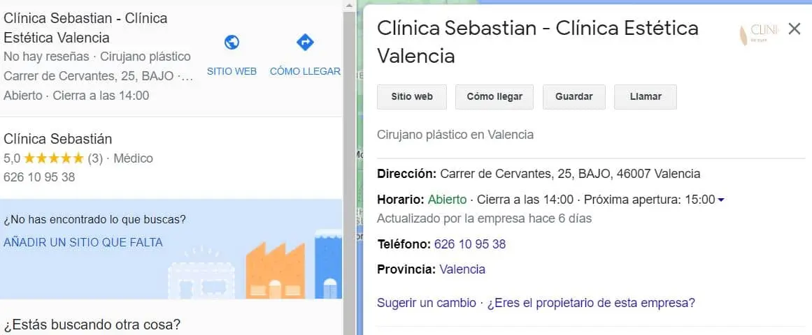 Ficha duplicada en google maps