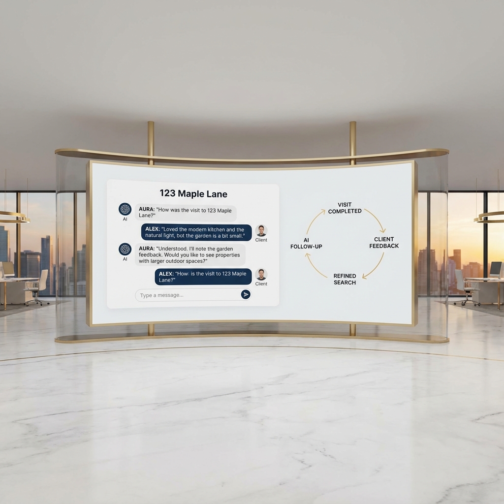 Agente IA realizando seguimiento post-visita