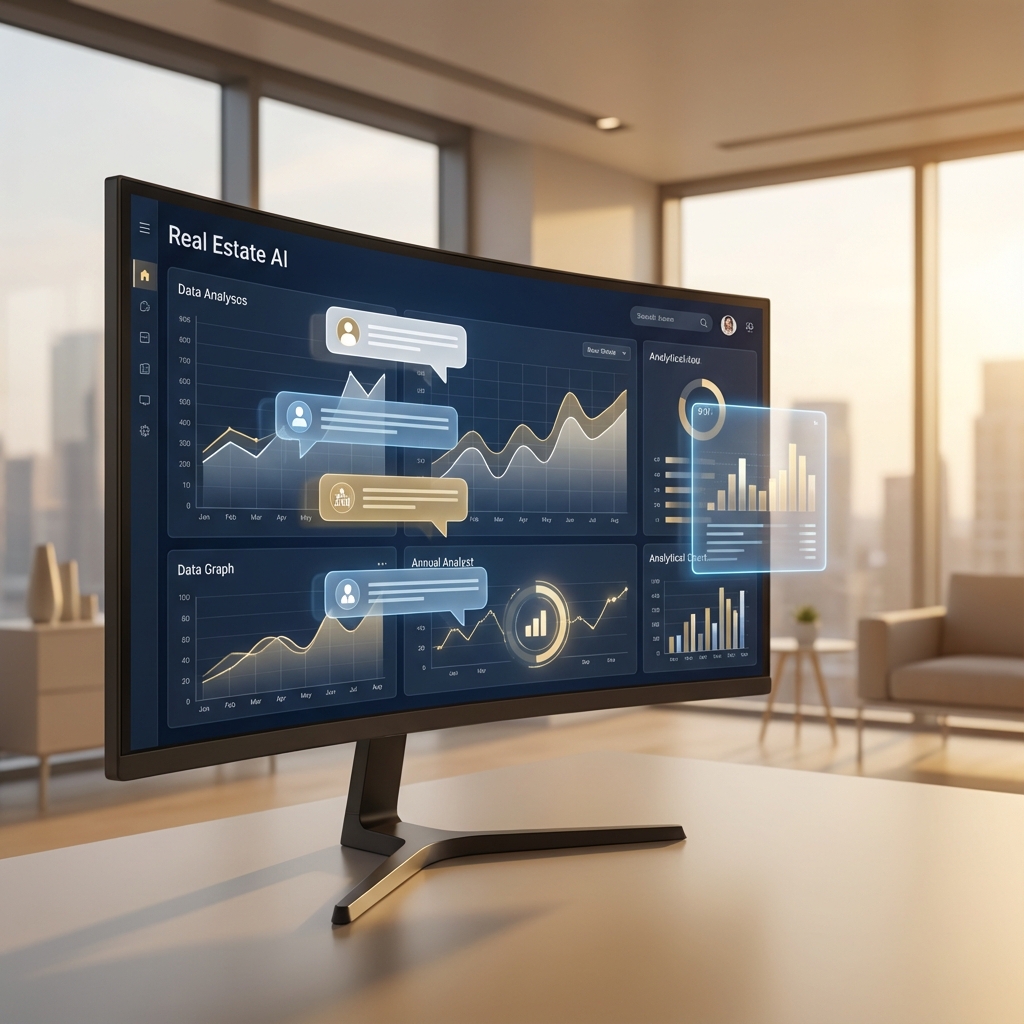 Interfaz de chat IA cualificando leads inmobiliarios